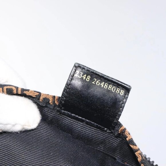 FENDI Hand Bag Nylon Black Gold Auth ep9113 - Picture 11 of 16